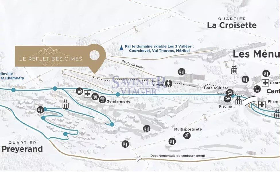 T4. Située au centre du PLUS VASTE domaine skiable AU MONDE « Les 3 Vallées »