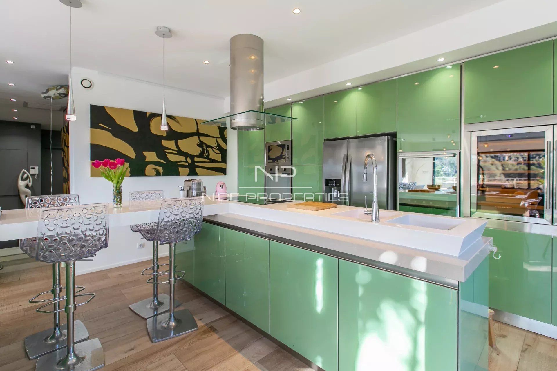 Appartement familial 5 pièces de haut standing avec vaste terrasse vue mer – Gairaut / Rimiez