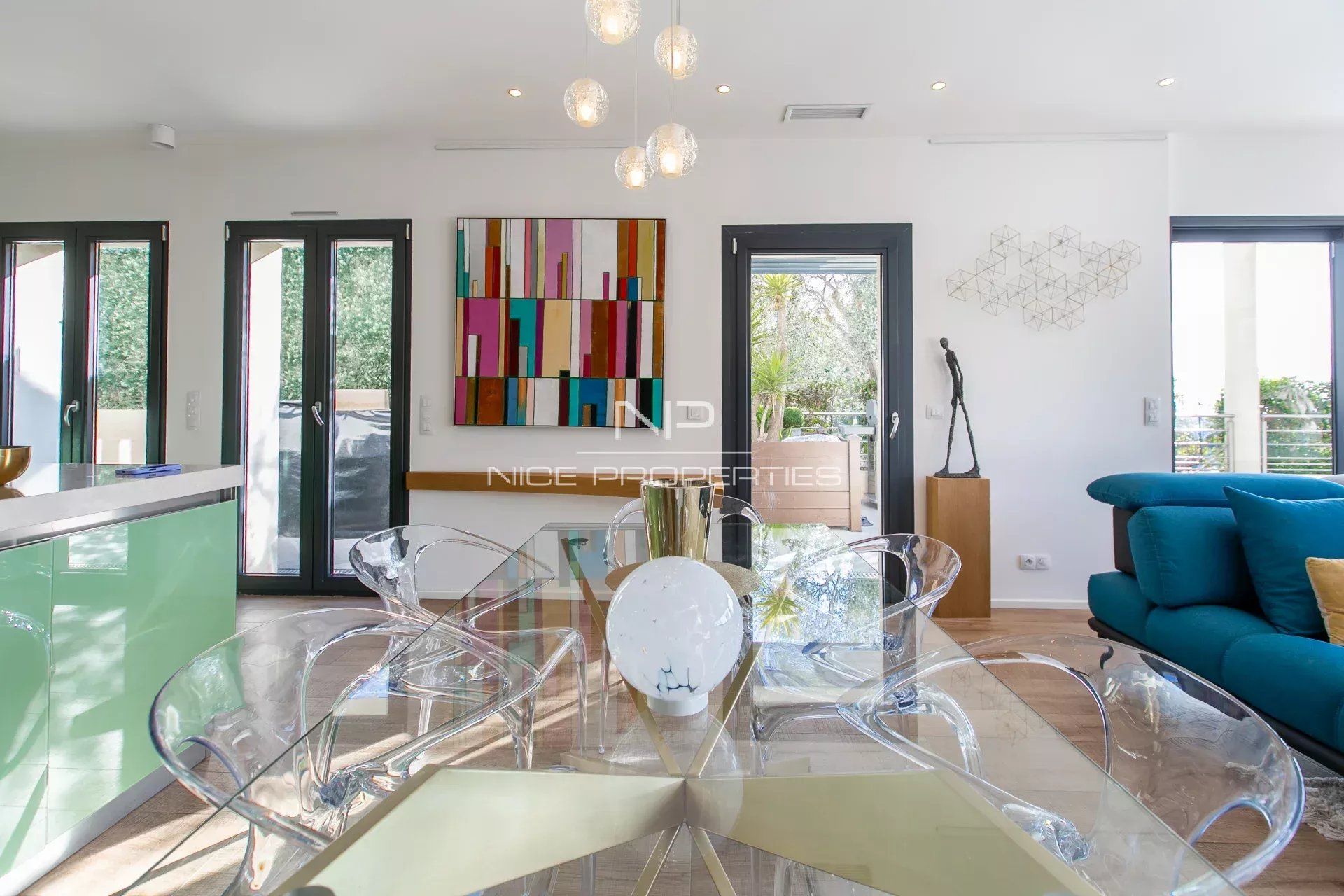 Appartement familial 5 pièces de haut standing avec vaste terrasse vue mer – Gairaut / Rimiez