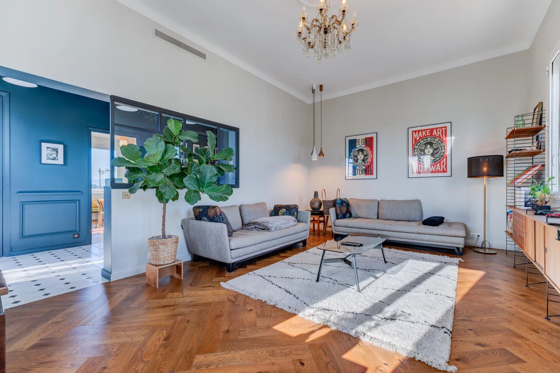 NICE/SAINT PIERRE DE FERIC/VILLA ART DECO RENOVEE/PISCINE/VUE MER/ GARAGE