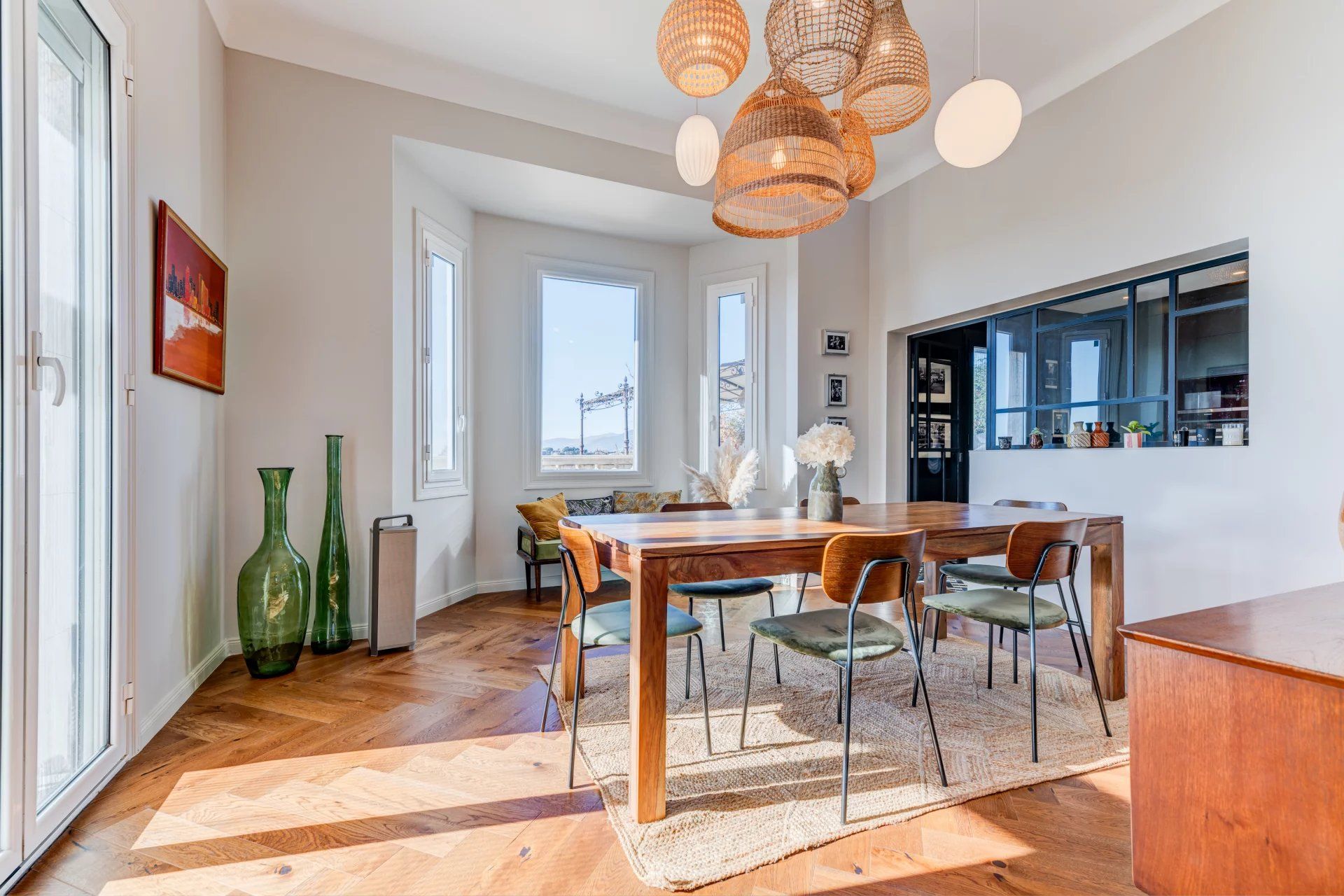 NICE/SAINT PIERRE DE FERIC/VILLA ART DECO RENOVEE/PISCINE/VUE MER/ GARAGE