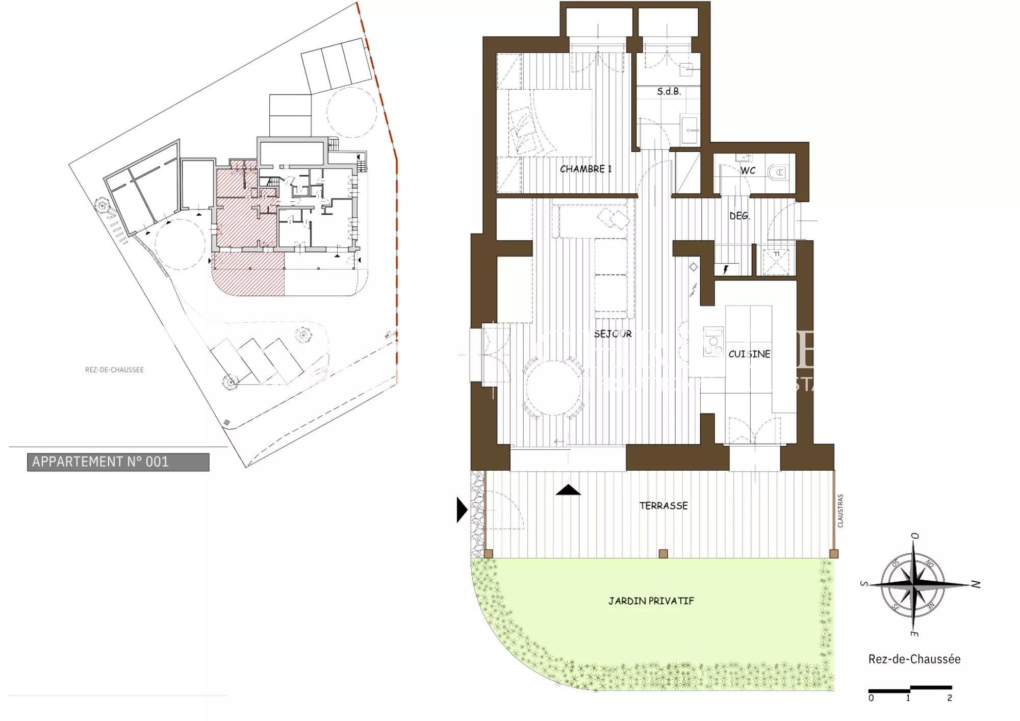 APPARTEMENT - REZ DE JARDIN