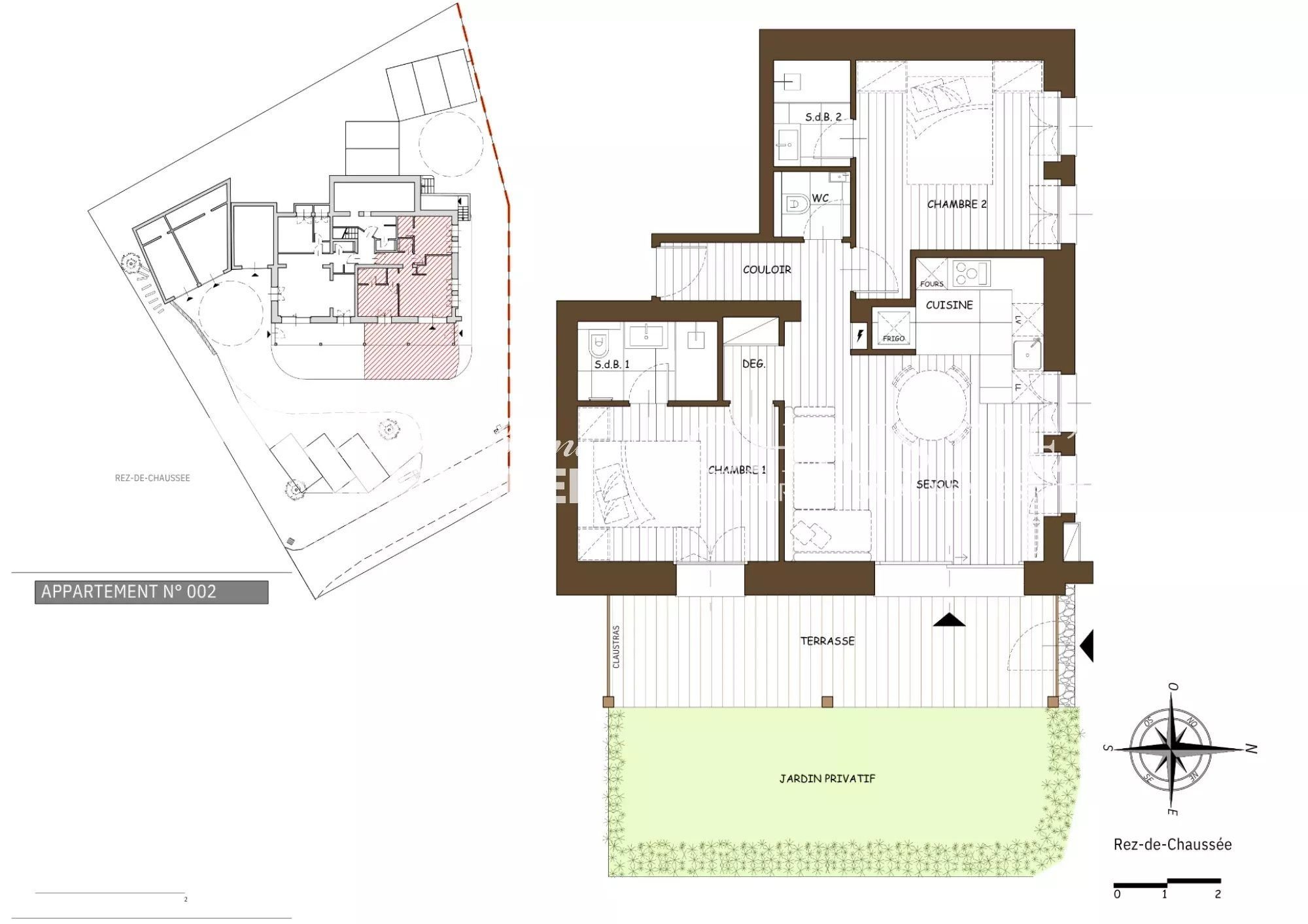 APPARTEMENT - REZ DE JARDIN DROITE