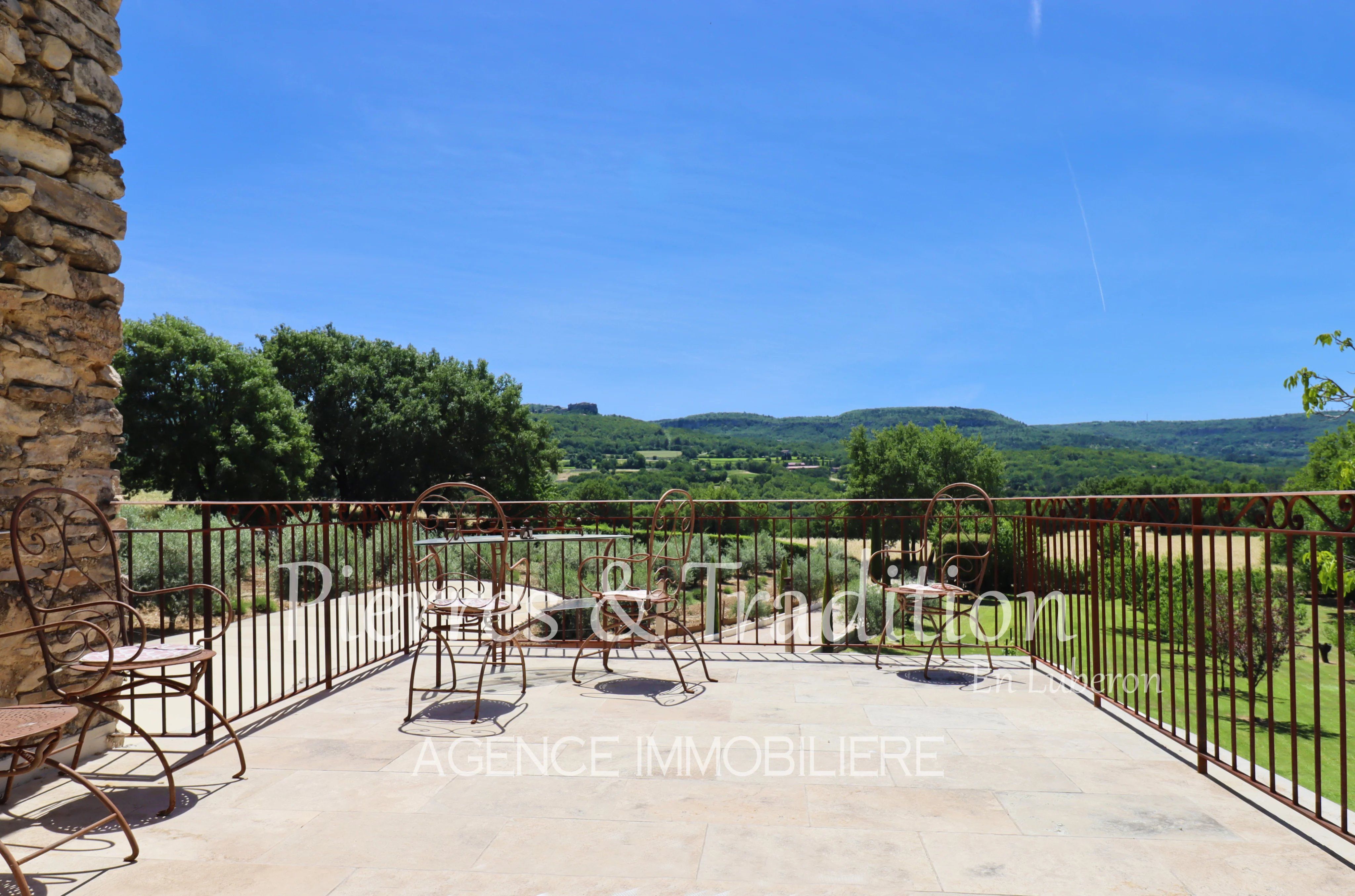 Saignon, Ancienne bergerie rénovée avec piscine et vue panoramique sur le Luberon