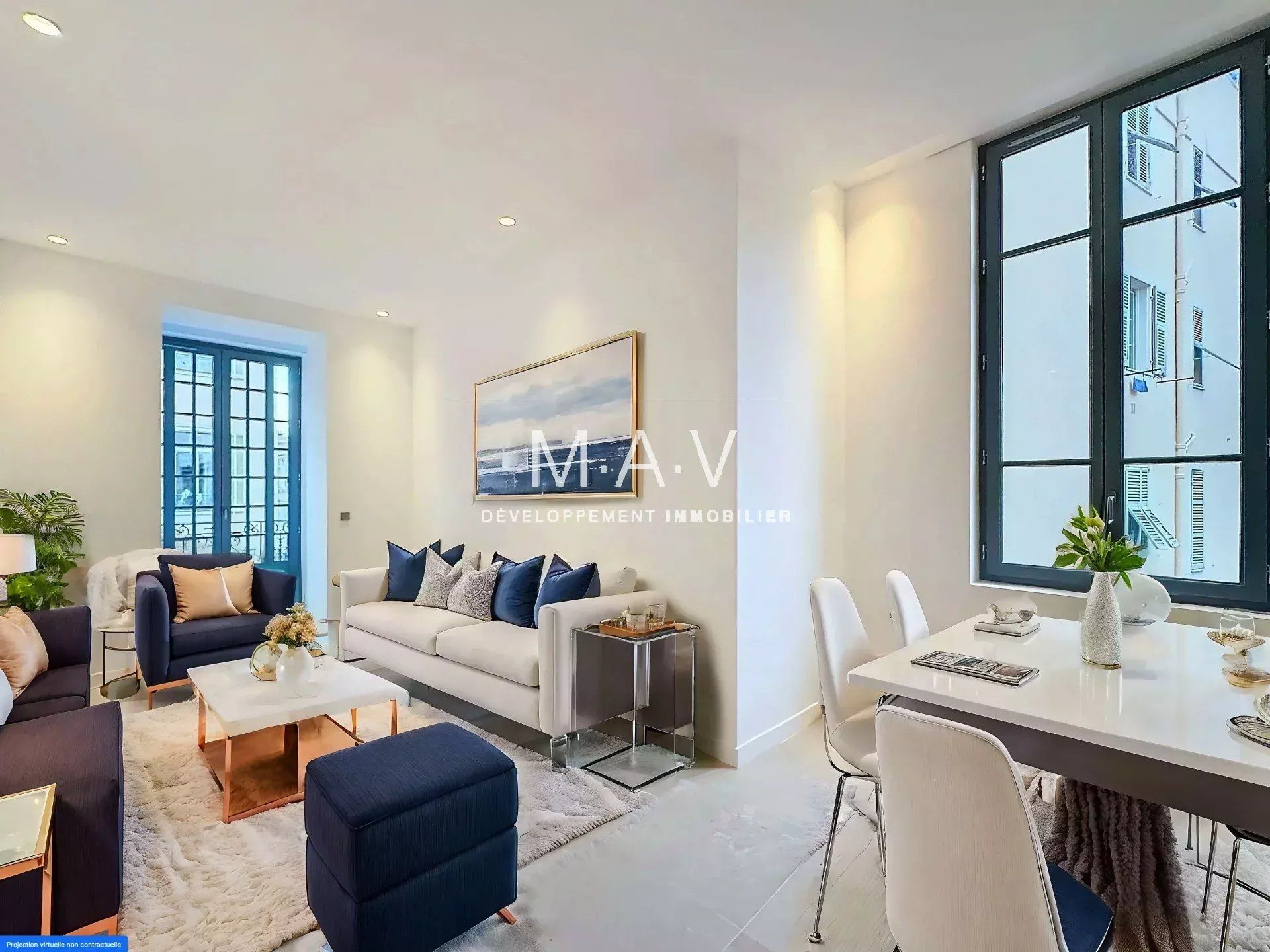 NICE/CARRÉ D'OR APPARTEMENT 3 PIÈCES RENOVÉ AVANT DERNIER ÉTAGE PROCHE MER