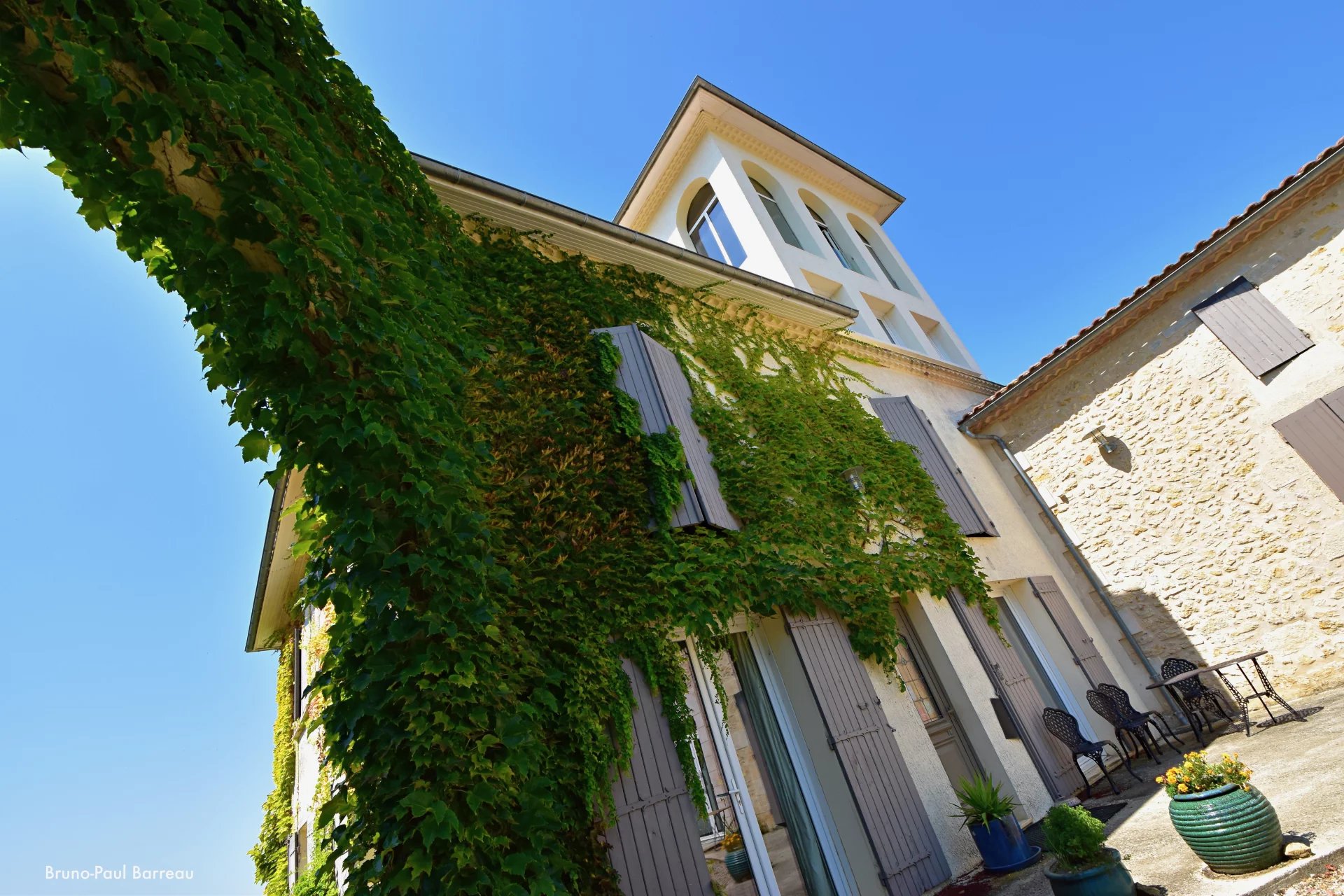 CHATEAU VITICOLE, BORDEAUX, SAUTERNES, VUE PANORAMIQUE UNIQUE
