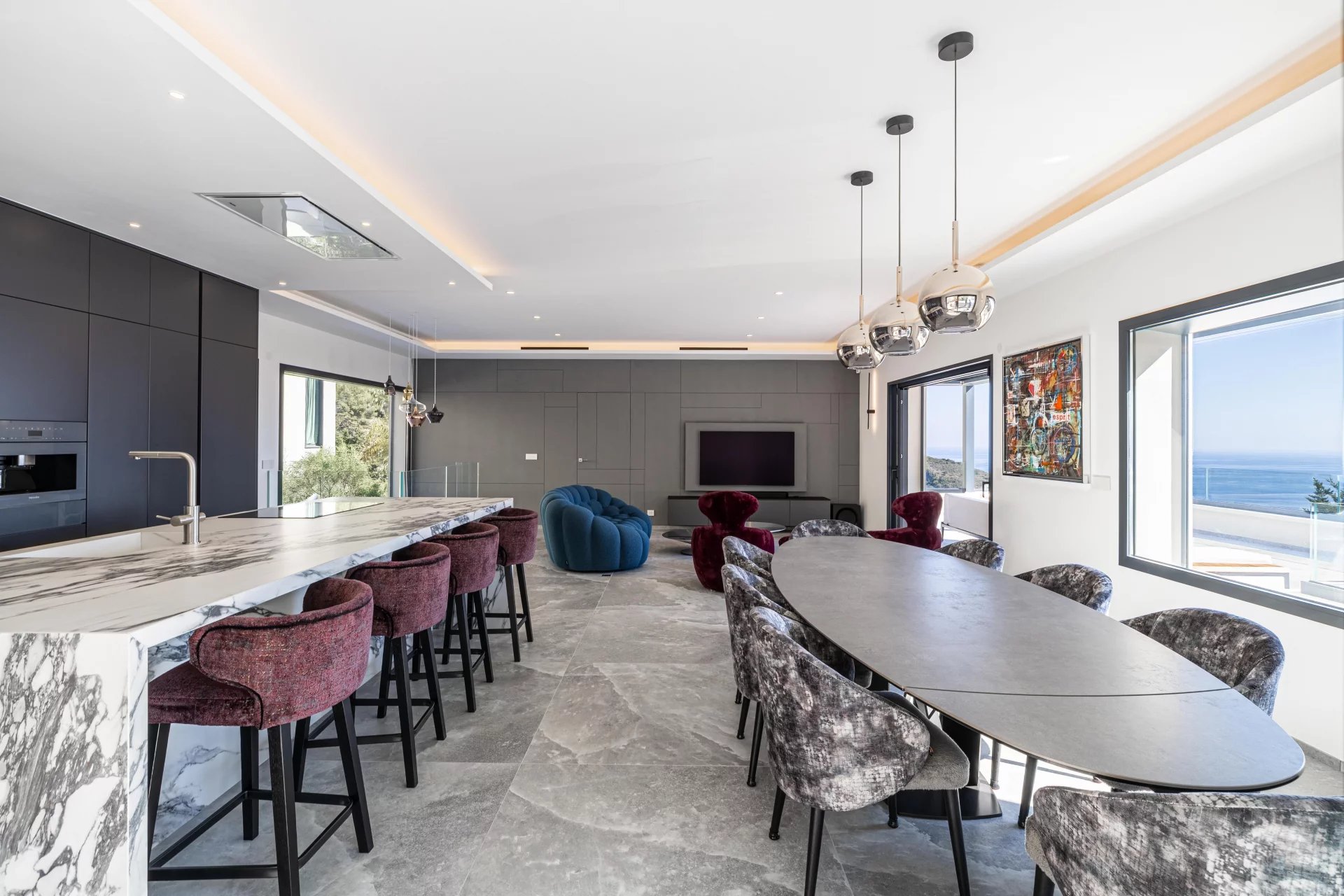 Èze – Villa contemporaine rénovée avec vue mer