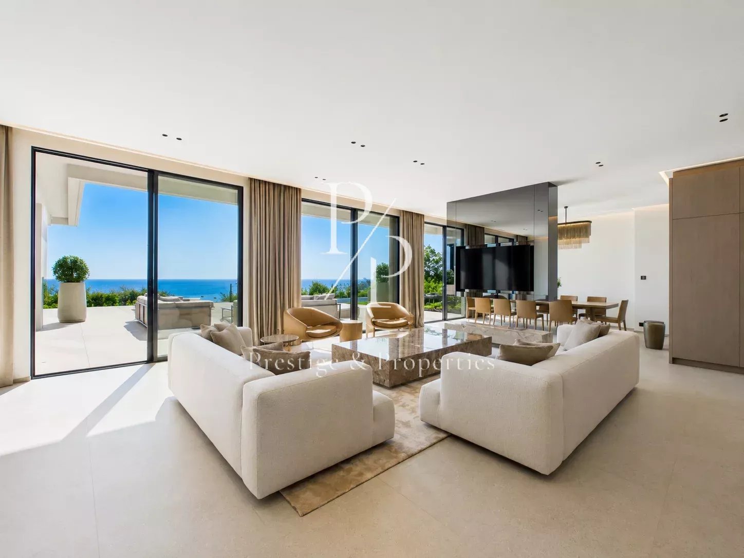 A vendre - Villa Neuve - 525m2 - Garage 10 voitures - Annexe - Vue mer panoramique - Super Cannes