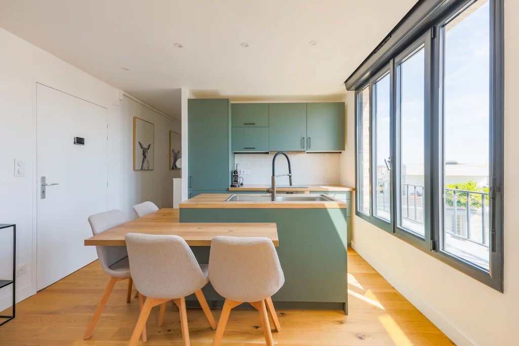 Duplex loft apartment with Eiffel Tower view