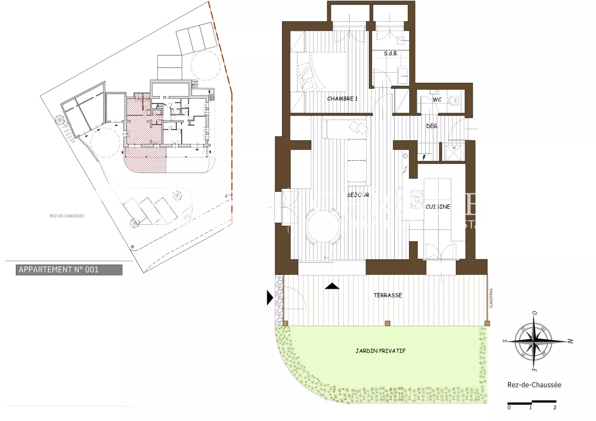 APPARTEMENT - REZ DE JARDIN