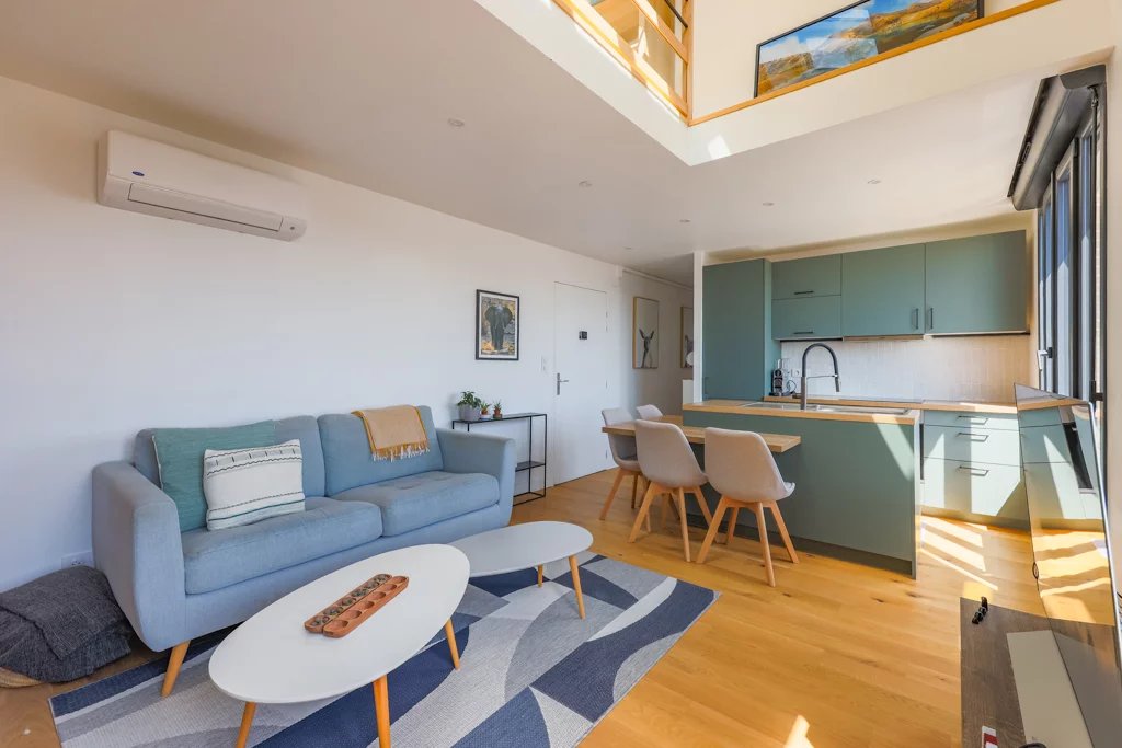 Duplex loft apartment with Eiffel Tower view