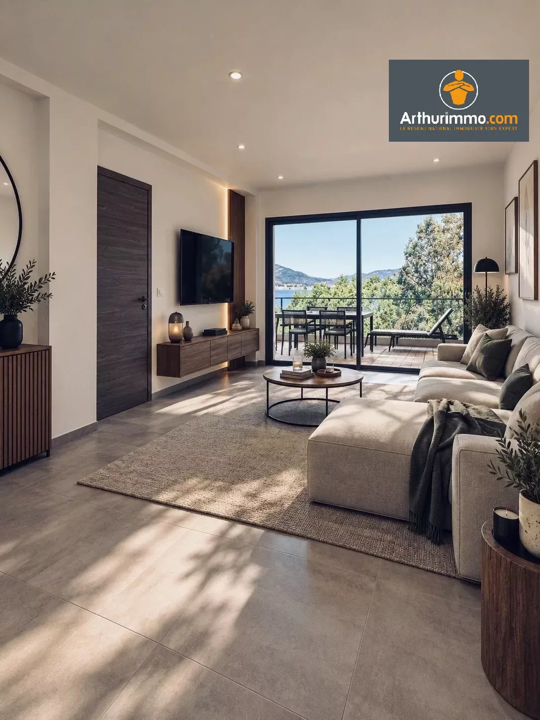 Sale Porticcio large T2 with terrace and sea view