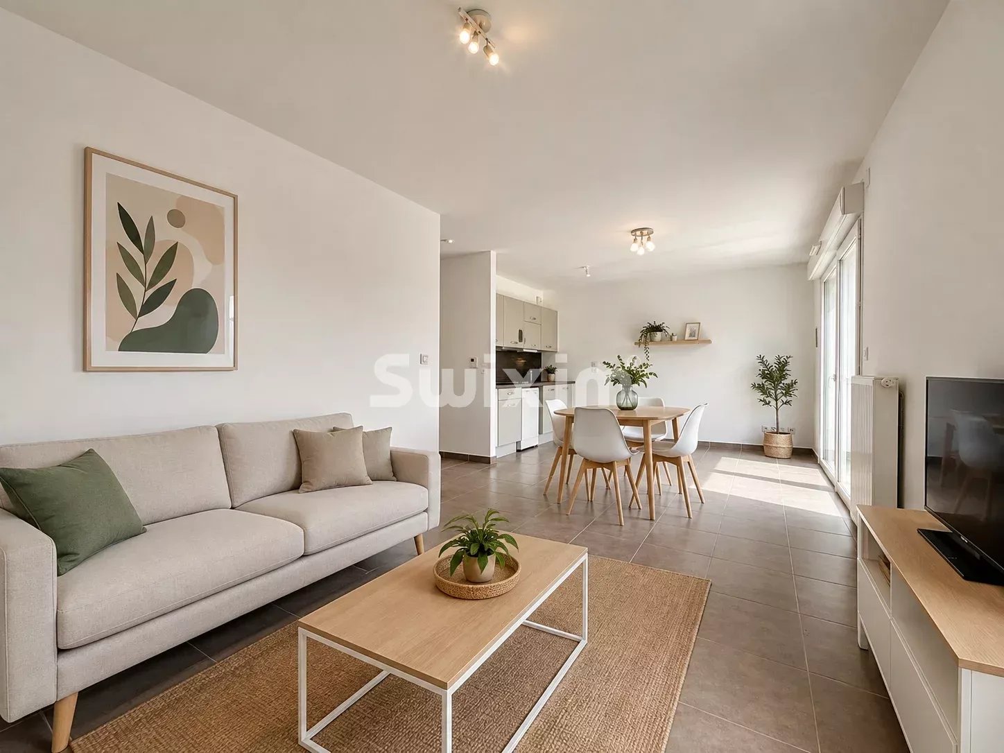Studio lumineux avec balcon – Secteur recherché proche frontière