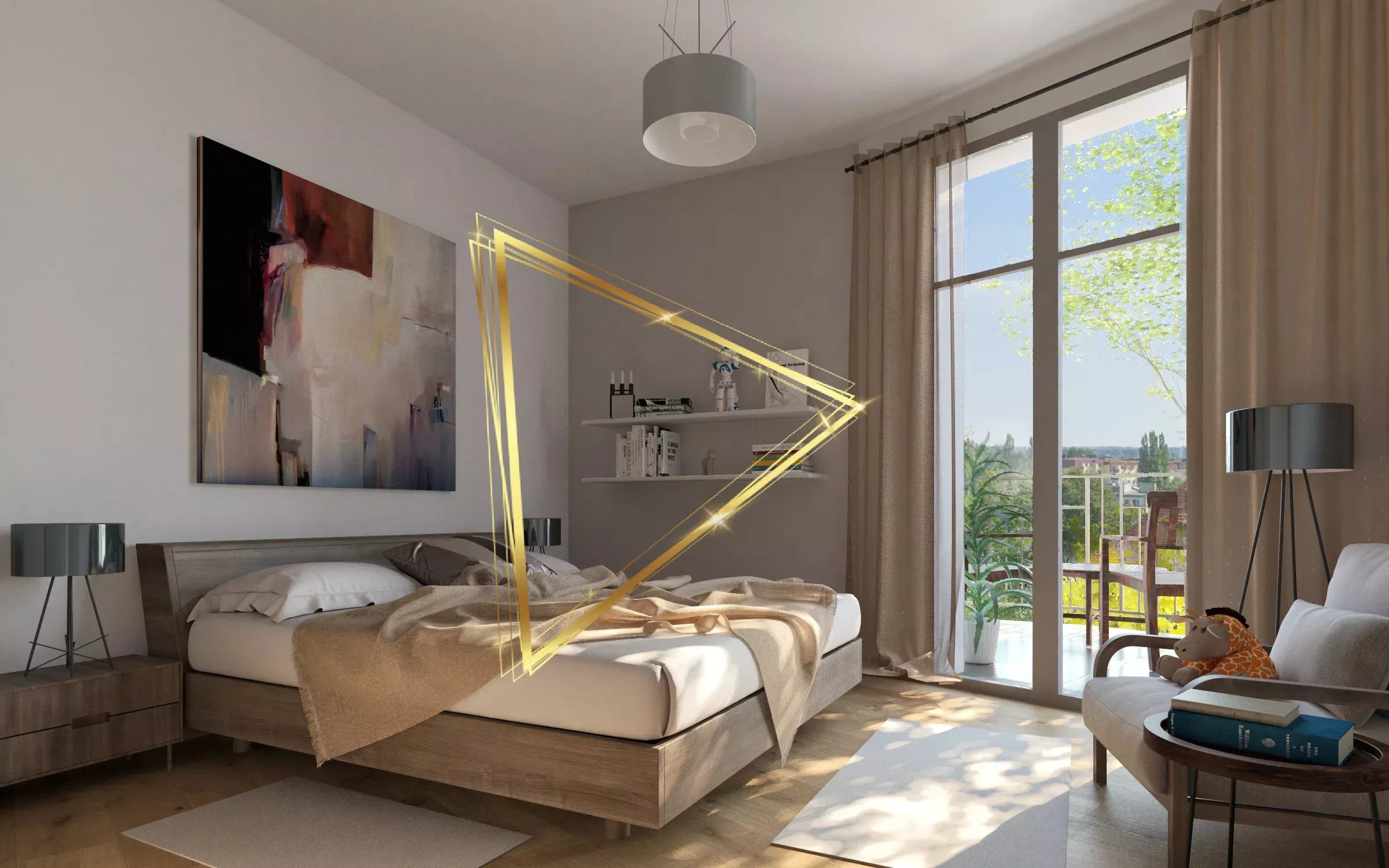 T5 cathedral living room with mezzanines - gardens - terrace and parking!