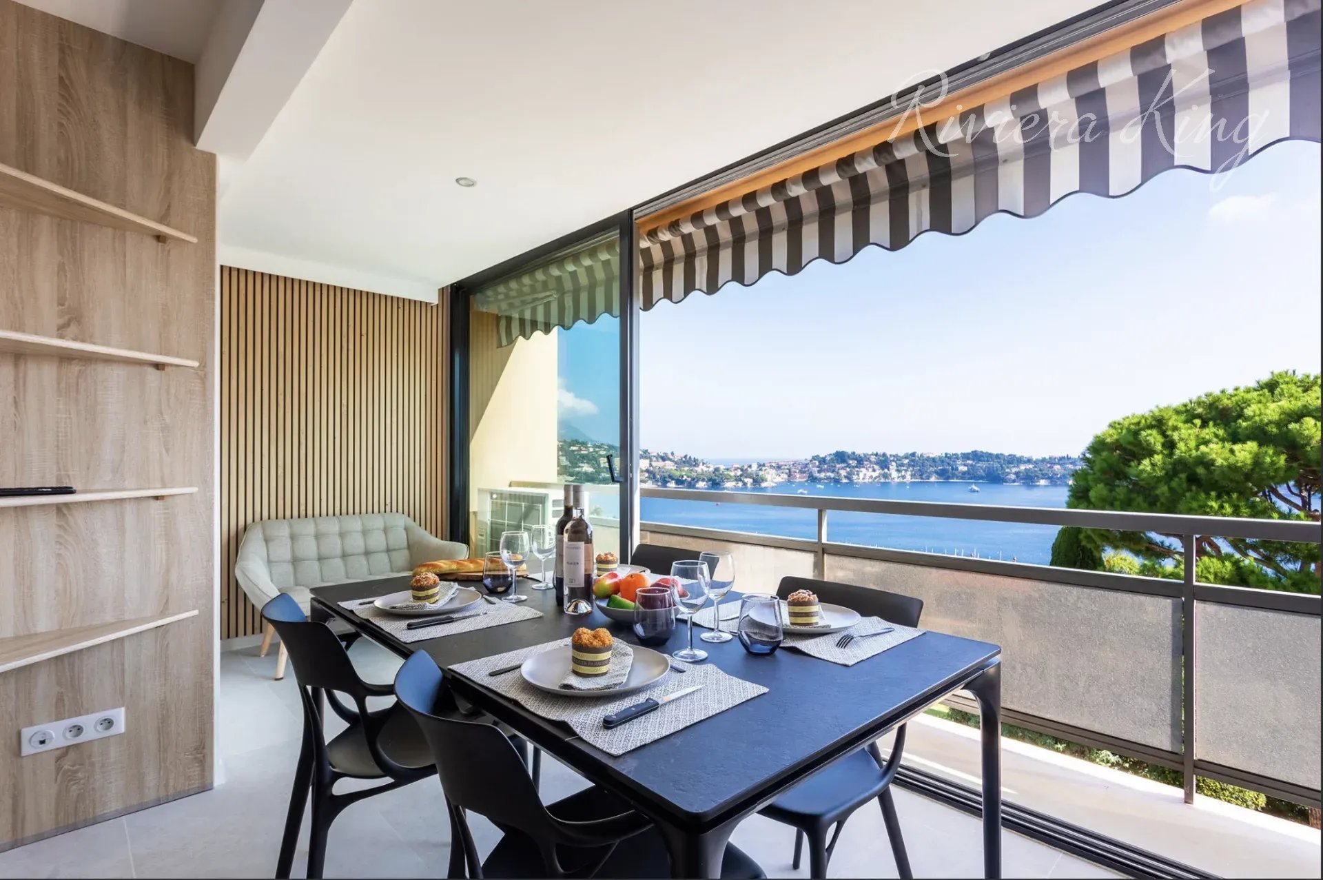 Villefranche-sur-Mer – Magnifique appartement 3P avec vue mer, piscine, parking et cave